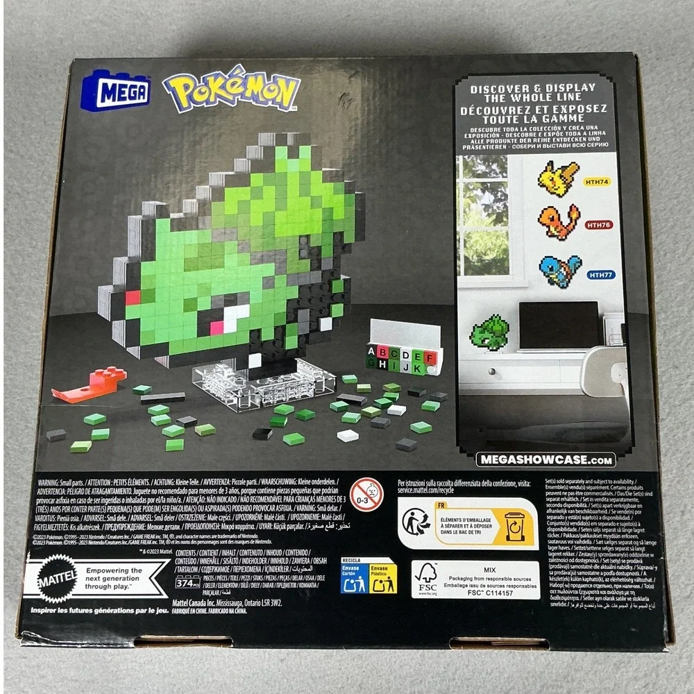 MEGA Pokémon Bulbasaur Pixel Art Building Set 374 Pieces HTH75 New